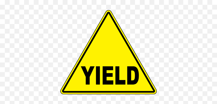 Yellow Yield Floor Sign Graphic Products Png