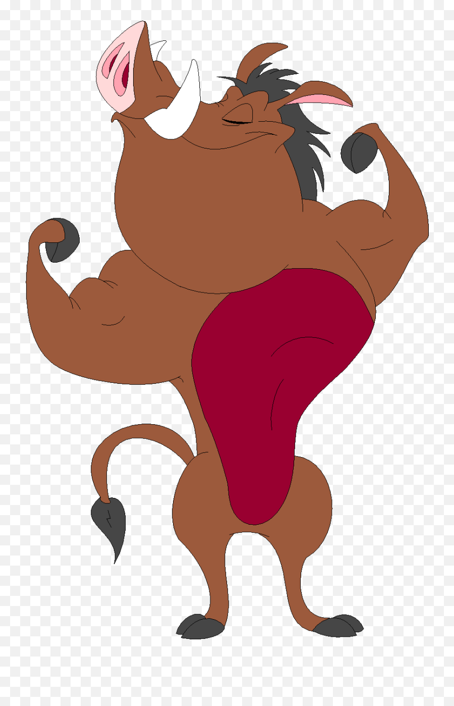 Download Pumbaa Smith Once Again Shows Off His Muscles - Timon And Pumbaa Muscle Png,Pumba Png