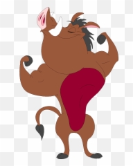 Download Pumbaa Smith Once Again Shows Off His Muscles - Timon And Pumbaa Muscle Png,Pumba Png