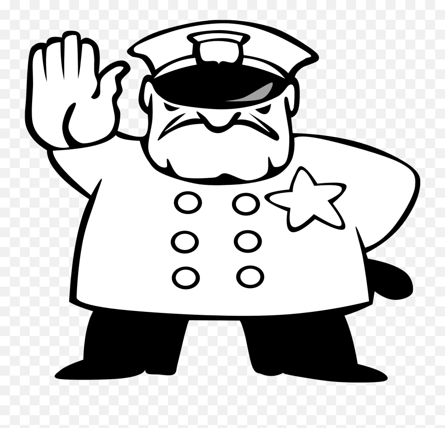 Police Badge Clip Art - Clipartix Cop Clip Art Black And White Png,Cop Hat Png