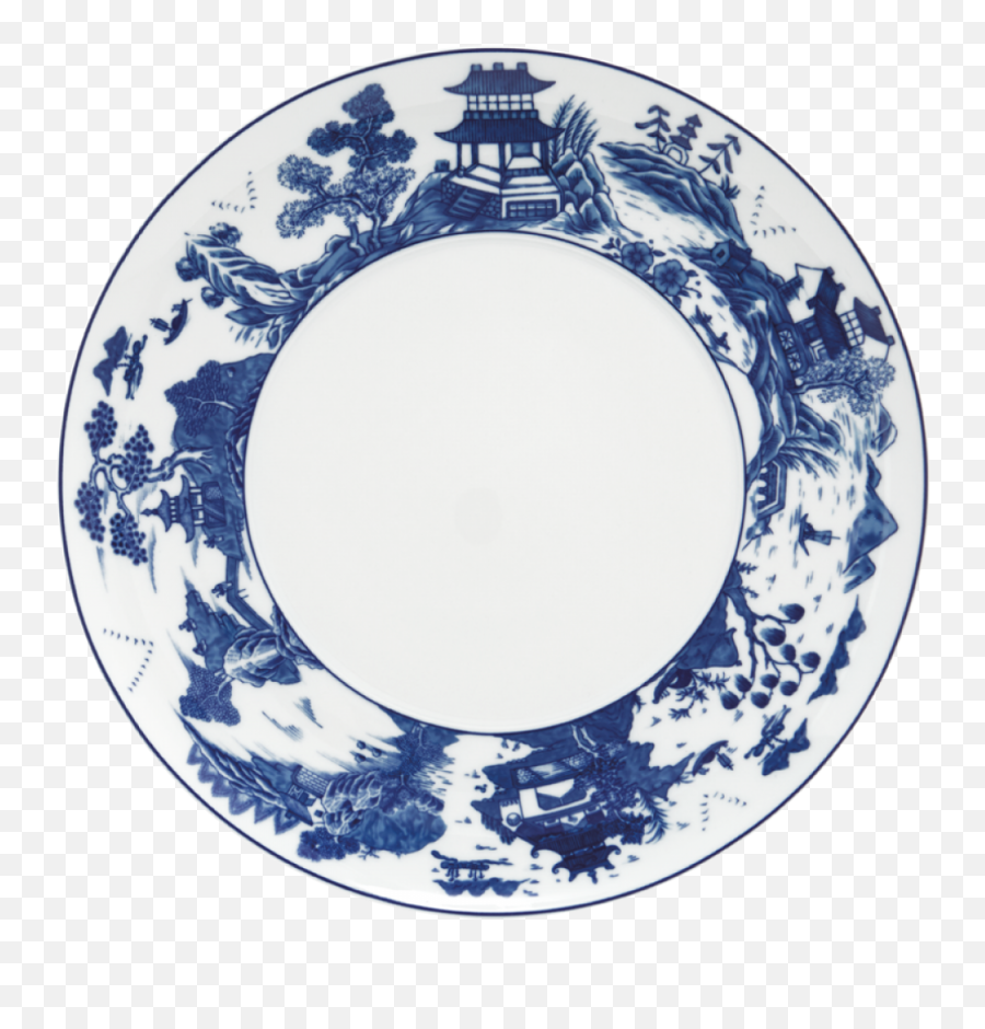 Blue Canton Contempo Service Plate - Tableware Png,White Plate Png