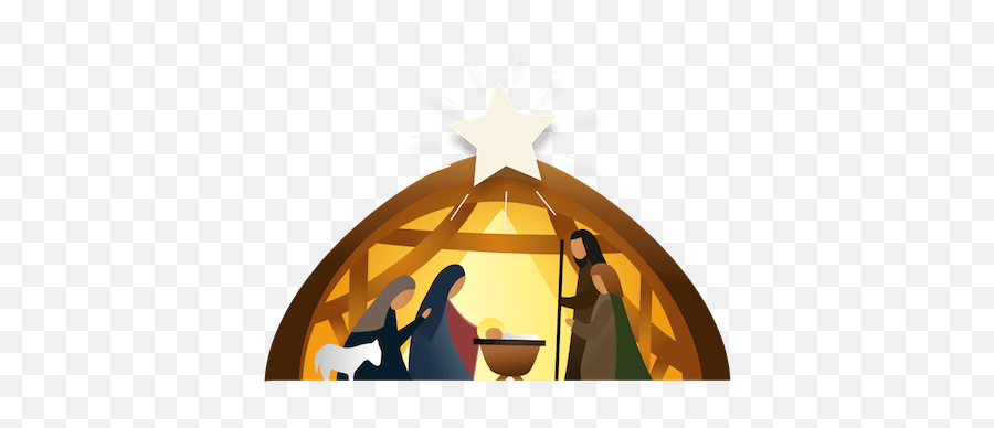 Christmas Crib Modern Png - Printable Silhouette Nativity Scene,Nativity Png