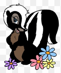 Skunk Clipart Free - Flower The Skunk From Bambi Png,Skunk Transparent