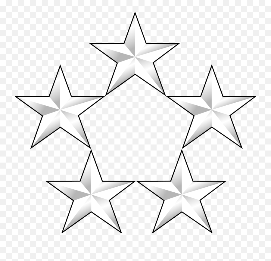 5 Star - 5 Star General Rank Png,Line Of Stars Png