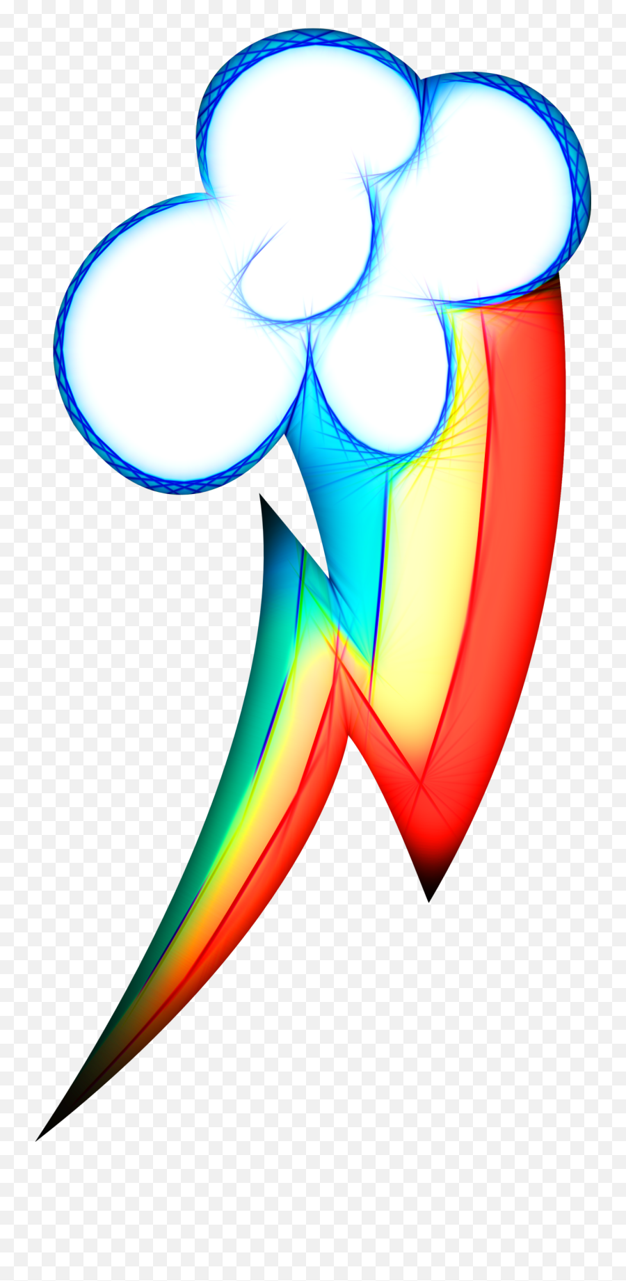 Neon Rainbow Dashs Cutie Mark - Rainbow Dash Cutie Mark Png,Rainbow Dash Png