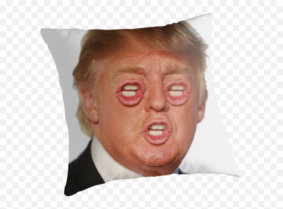 Donald Trump Nose Cushion Throw Pillows - Donald Trump Png Donald Trump Funny Face,Pillow Transparent Background