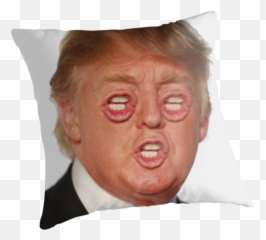 Donald Trump Nose Cushion Throw Pillows - donald trump png Funny Face