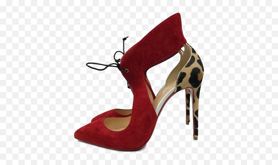 Download Brand New Christian Louboutin Red Leopard Print - Red Leopard Print Louboutins Png,Christian Louboutins Logo