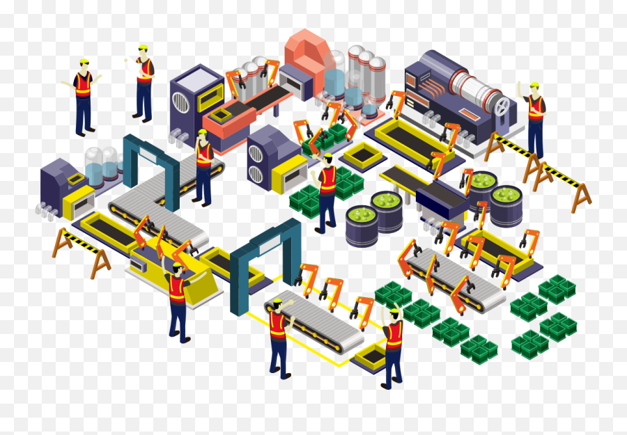 3d Factory Png Download - Factory Floor Clipart Full Size Isometric Vector Factory,Factory Png