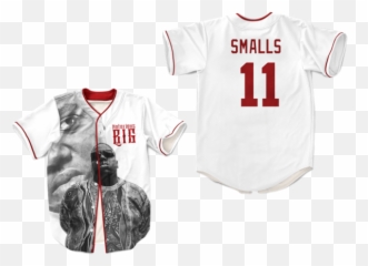 Biggie Smalls Big Brooklynu0027s Finest Baseball Jersey Colors Size - Biggie Smalls Png,Biggie Smalls Png