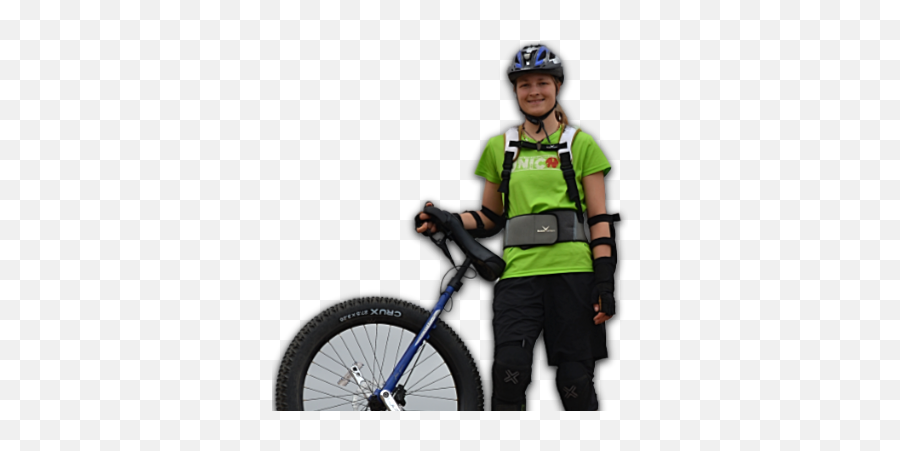 Lea Opitz Kris Holm Unicycles - Bicycle Helmet Png,Unicycle Png