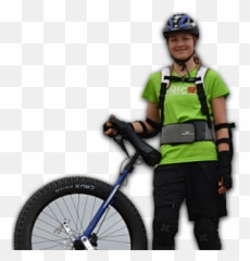 Lea Opitz Kris Holm Unicycles - Bicycle Helmet Png,Unicycle Png
