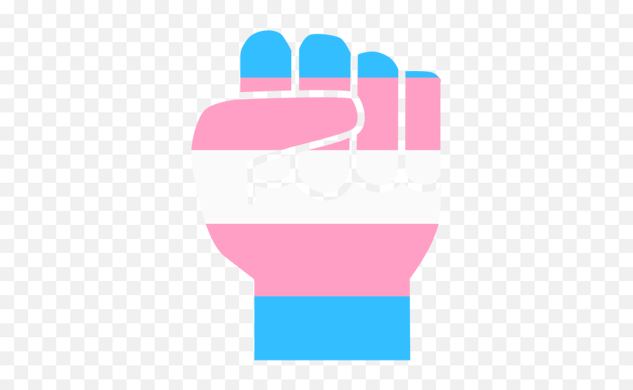 Transgender Hand Finger Fist Stripe Flat - Transparent Png Transexual Png,Fist Transparent Background