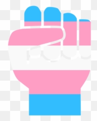 Transgender Hand Finger Fist Stripe Flat - Transparent PNG Transexual Png