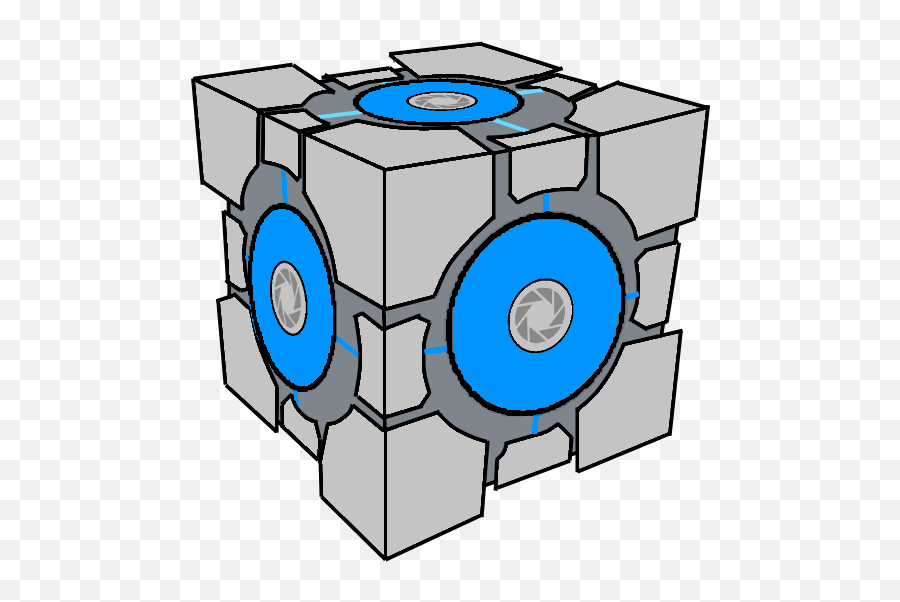 Aperture Weighted Storage Cube Portal By Pseudospeed - Aperture Science Portal 2 Companion Cube Png,Portal 2 Logo Png