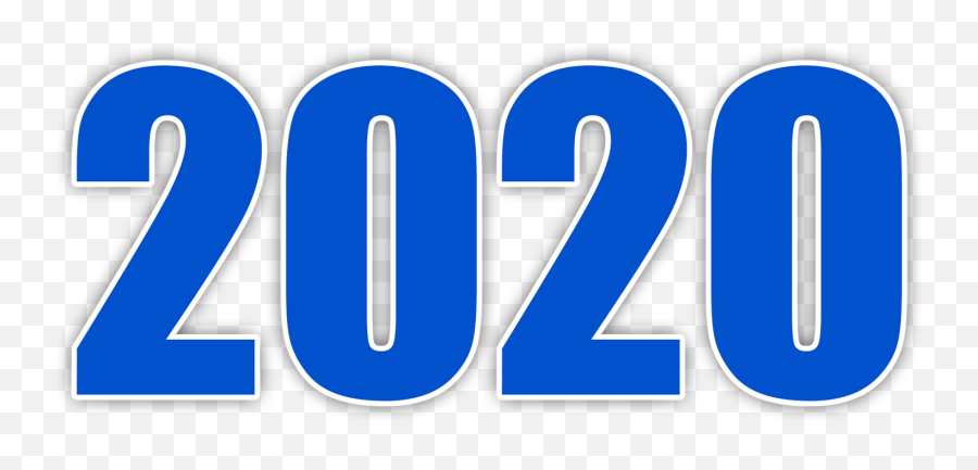 Happy New Year 2020 Blue Numbers Transparent Png - Stickpng 2020 Blue Number Png,Happy New Year 2020 Png