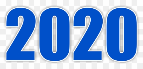 Happy New Year 2020 Blue Numbers Transparent Png - StickPNG Png