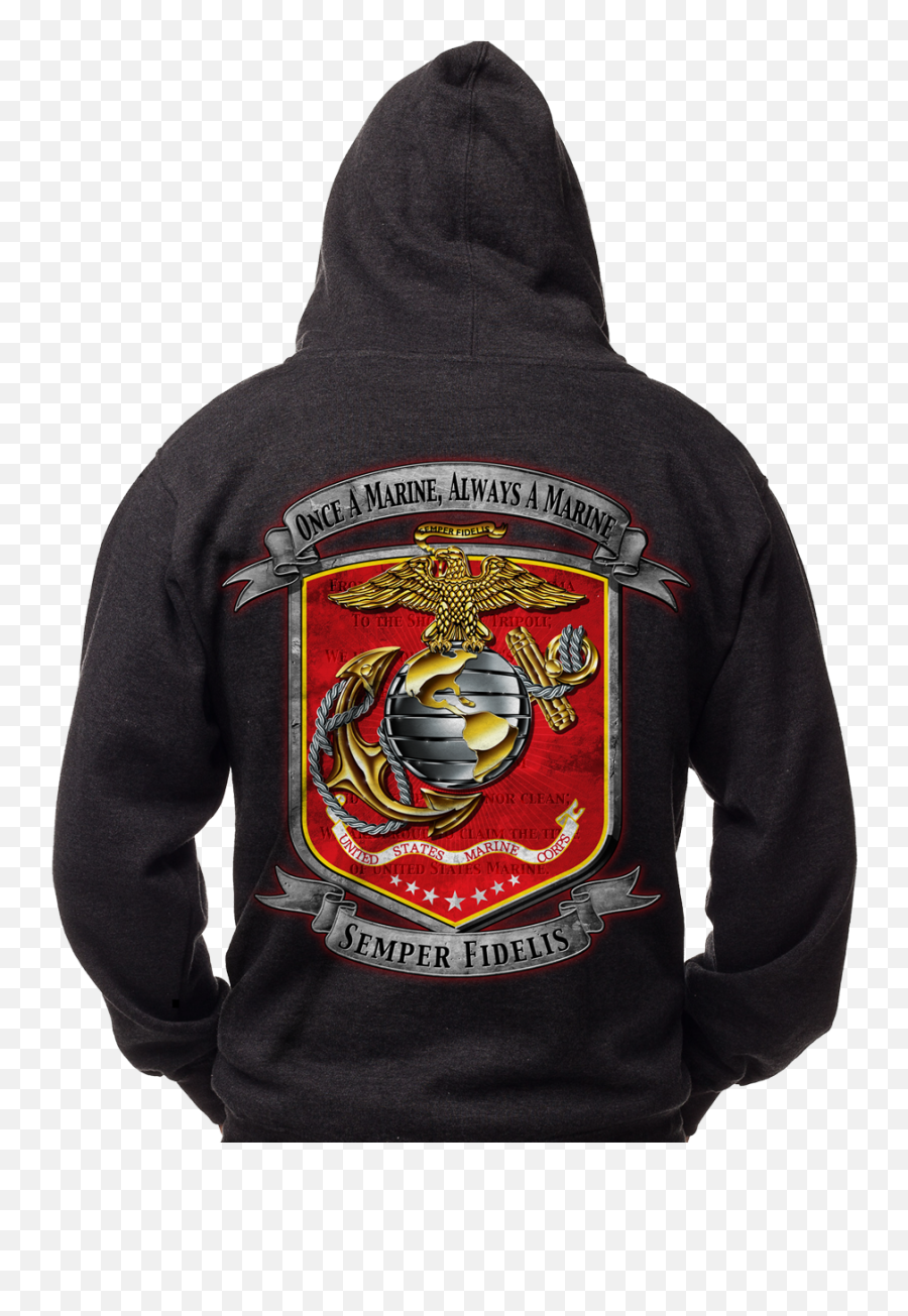 Mens Hoodie Once A Marine - Marine Corps An American Original Png,Semper Fi Logo