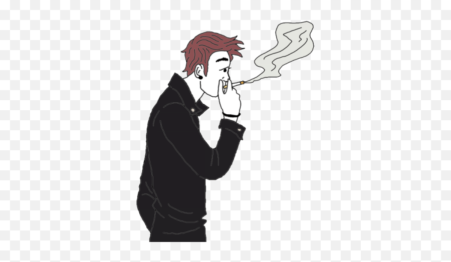 Cartoon Boy Smoking Cigarettes Hd Png - Smoking A Cigarette Cartoon,Lit Cigarette Png