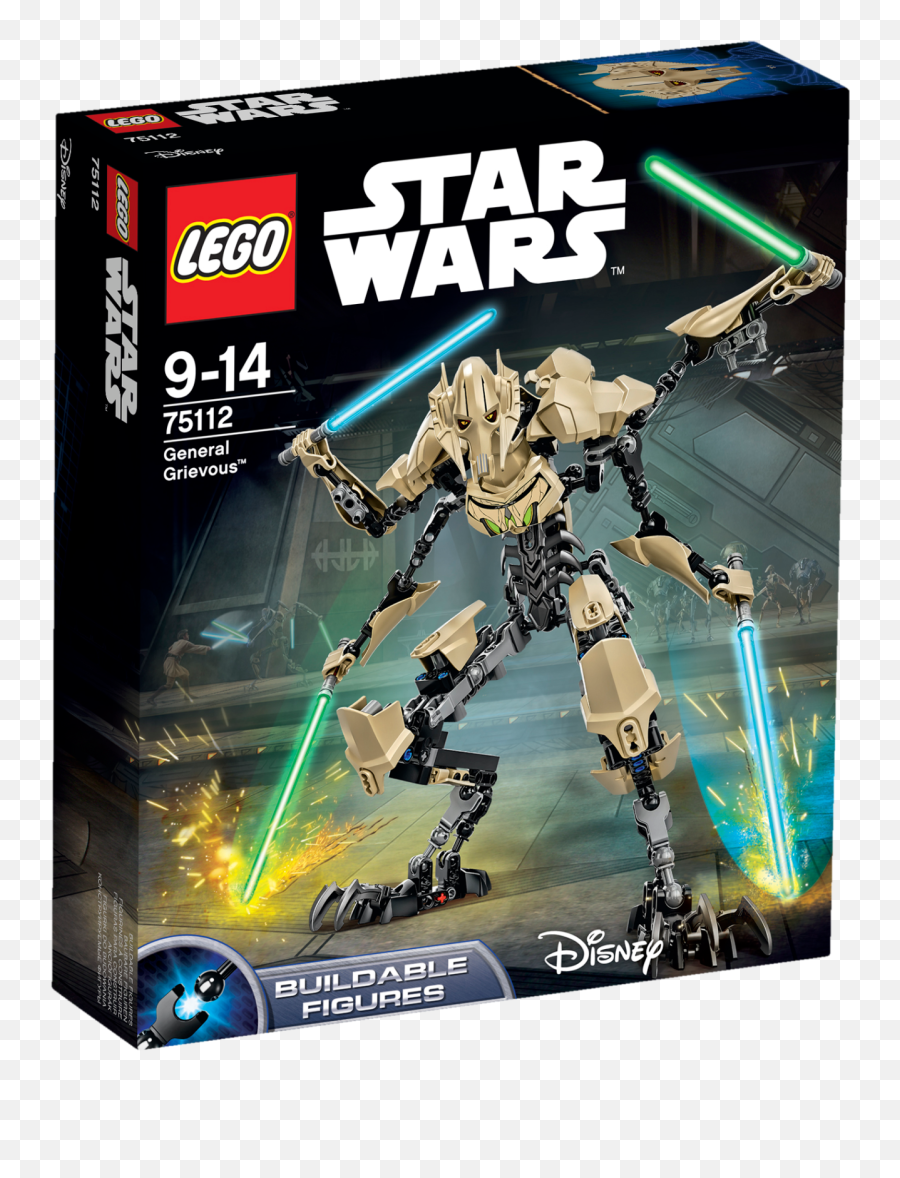 Download Lego Star Wars Toys General - Lego General Grievous Buildable Figure Png,General Grievous Png