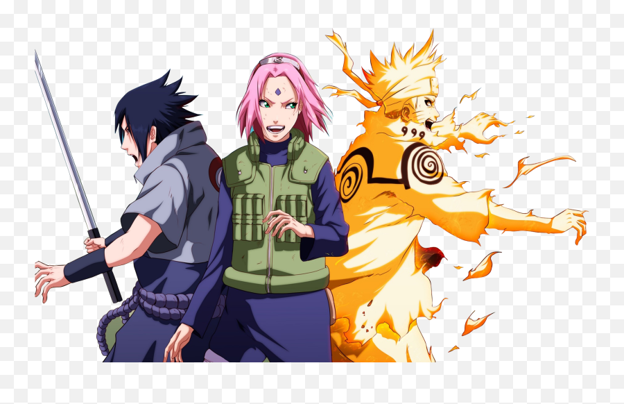 Naruto Shippuuden Team 7 Png Sakura Sasuke Kurama - Sasuke Vs Naruto Iphone,Kakashi Hatake Icon