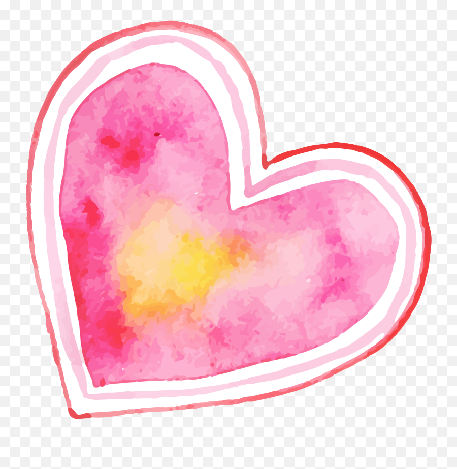 Free Png Watercolor Heart - Konfest,Watercolor Png