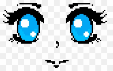 Anime Face Png - Anime Face Pixel Art Eyes