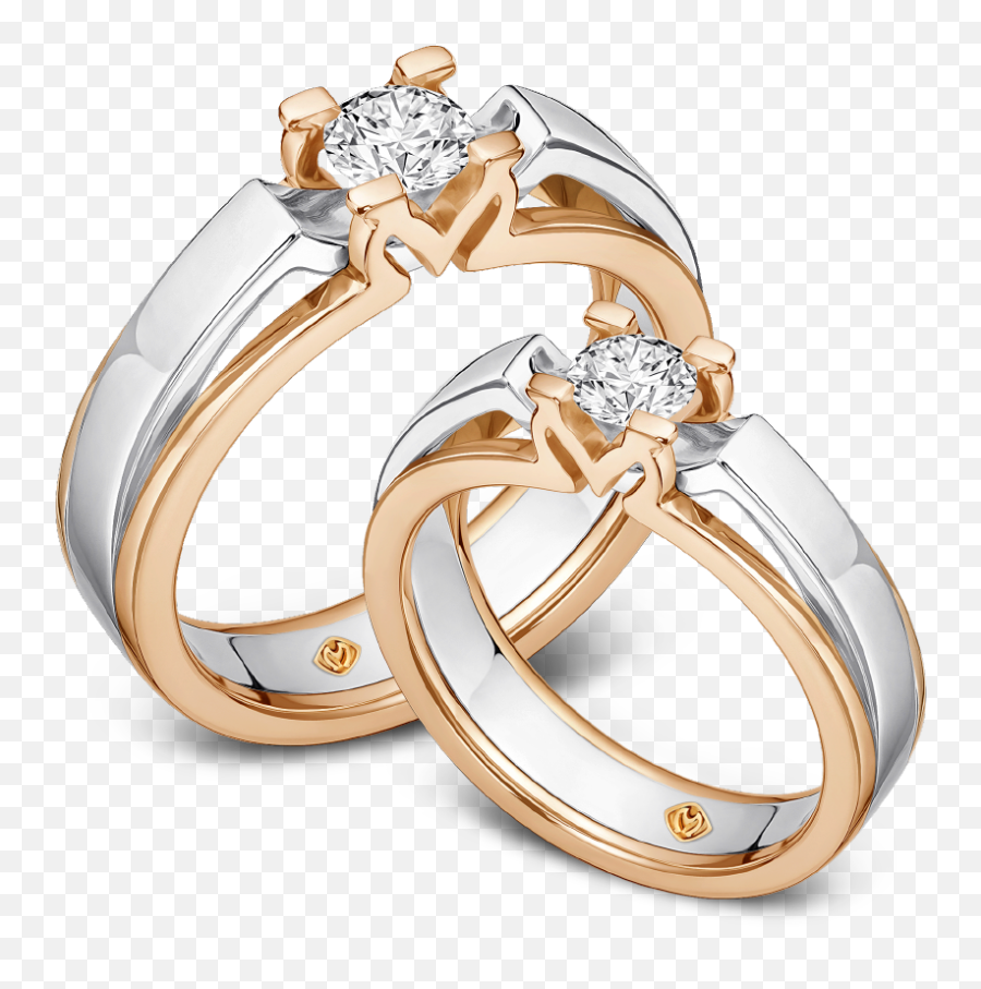 Dp Moira Two - Tone Diamond Wedding Ring Brideu0027s Ring By Model Cincin Nikah Elegan Png,The Icon Tunjungan Plaza 7