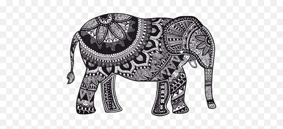 Elephant Tumblr Transparent U0026 Png Clipart Free Download - Ywd Elephant Mandala Black And White,Elephant Png