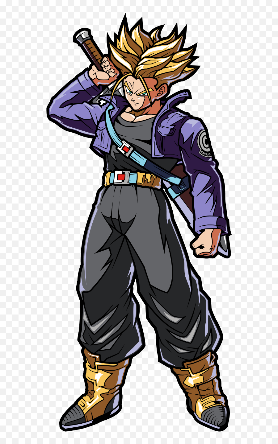 Super Saiyan Trunks 175 U2013 Figpin - Trunks Transparent Super Saiyan Png,Super Saiyan Icon