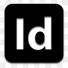 Black Indesign Logo Icon Png Transparent Background Free - Adobe Lindesign And White