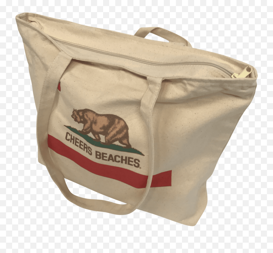 Cheers Beaches California Bear Tote Bag Png