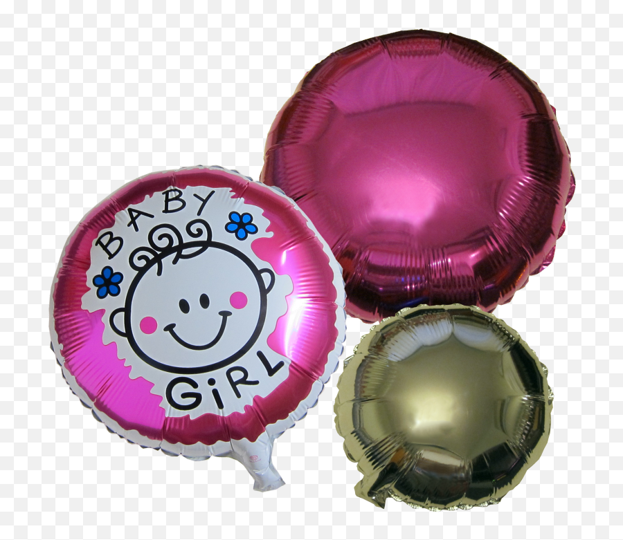 Baby Shower Girl Balloons 3 Pieces Set - Balloon Png,Baby Shower Png