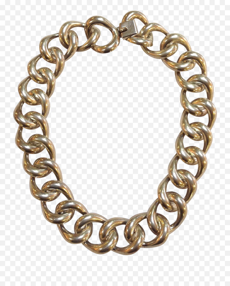 So Bold Large Sterling Link Necklace Mexican - 9ct Gold Bracelet Antique Png,Fashion Icon Iris Apfel