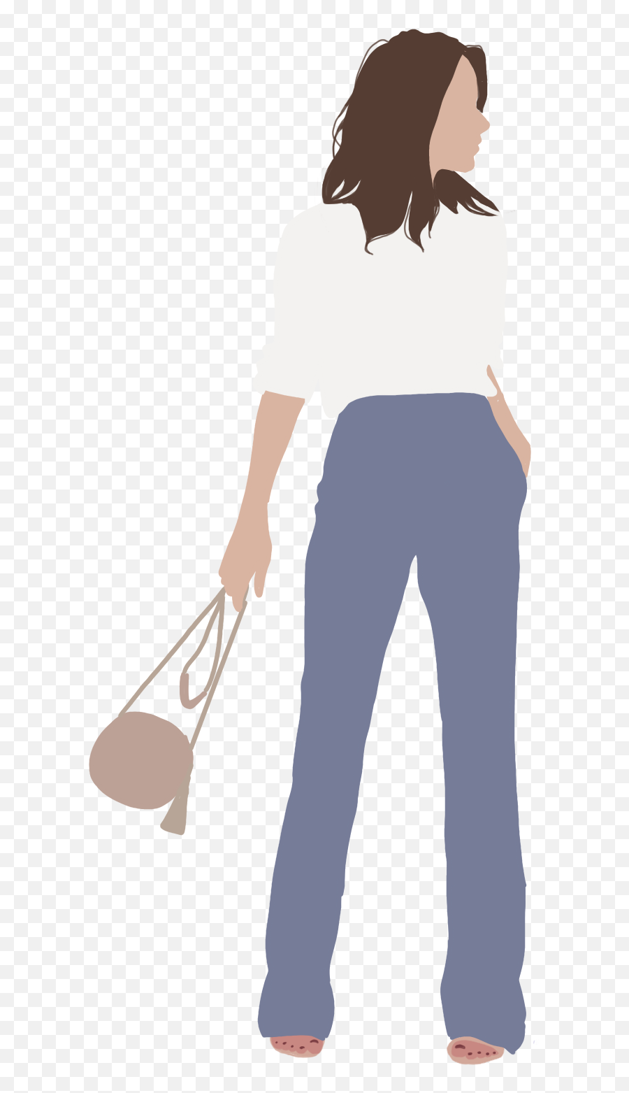 Vector Illustration - Standing Human Figure Png,People In Line Png