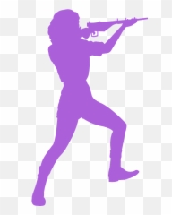 Woman Holding Gun Silhouette - Free Vector Silhouettes Toss A Bocce Ball png