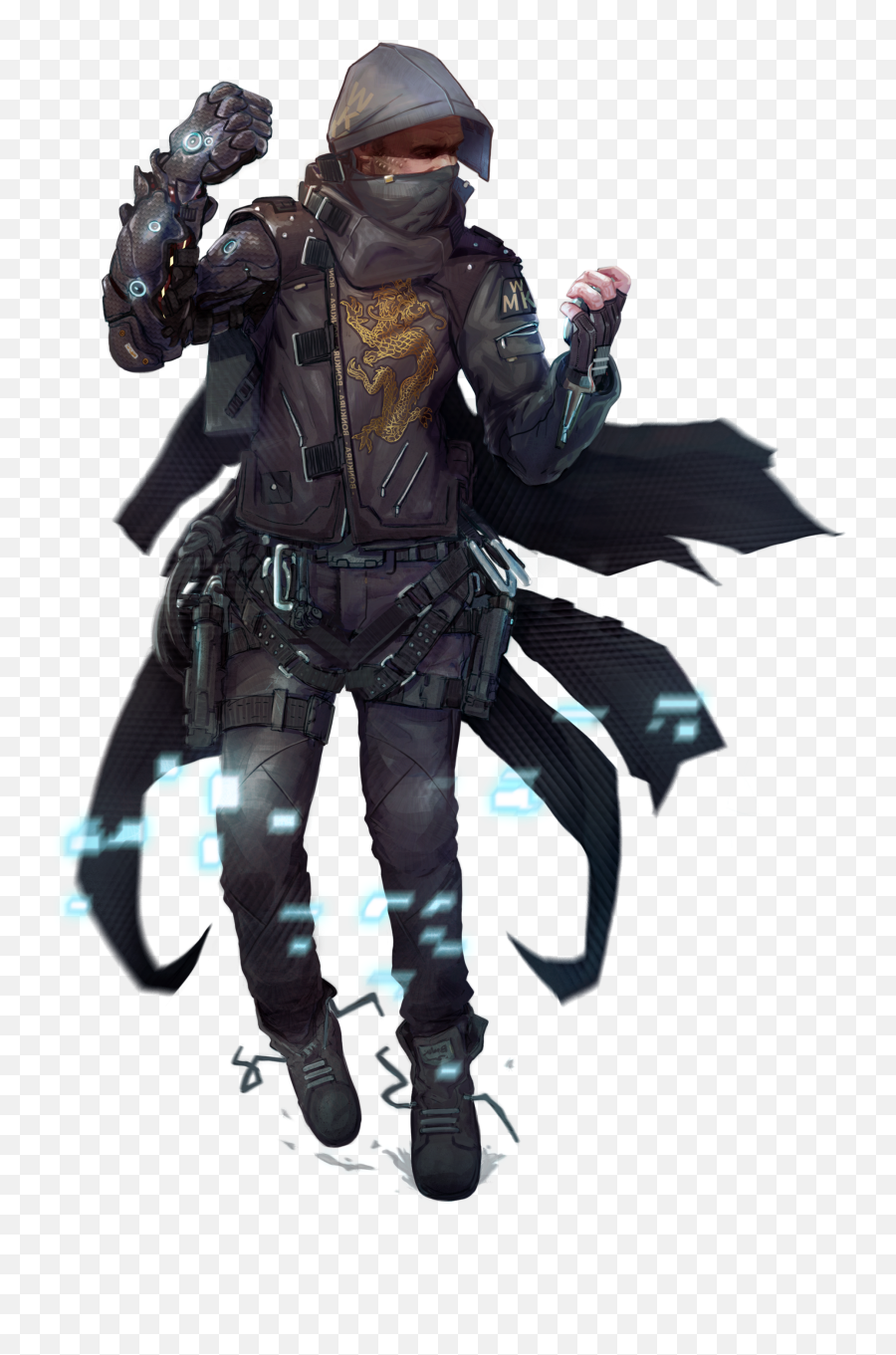 Cyberpunk Character Art - Starfinder Operative Png,Cyberpunk Png