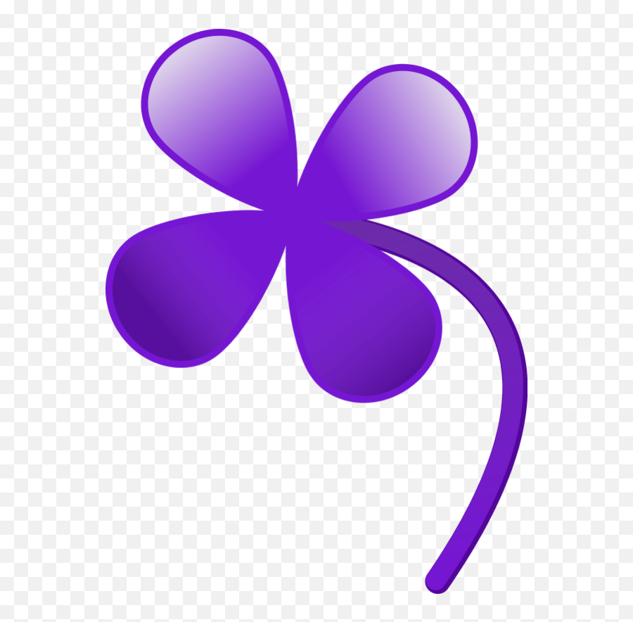 Download Hd Image - Purple 4 Leaf Clover Transparent Png Clover,Four Leaf Clover Transparent Background