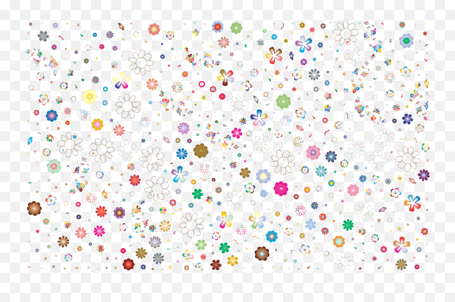 Download Prismatic Floral Background No Black Png Library - Flower Pattern Icon Png,Confetti Background Transparent