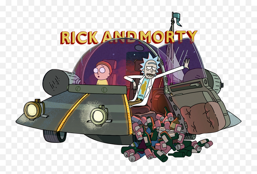 Emoto Music Ryan Elder Composing For Season 2 Of Rick And - Car Rick And Morty Spaceship Png,Rick And Morty Transparent