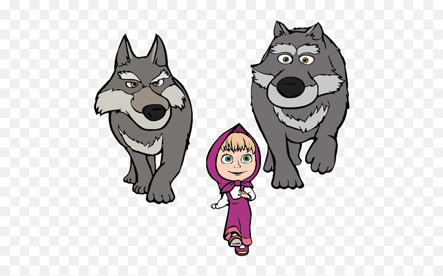 Wolf Clipart Bear Picture 1732629 - Masha And The Bear Wolves Png,Masha And The Bear Png