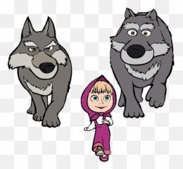Wolf Clipart Bear Picture 1732629 - Masha And The Bear Wolves Png,Masha And The Bear Png