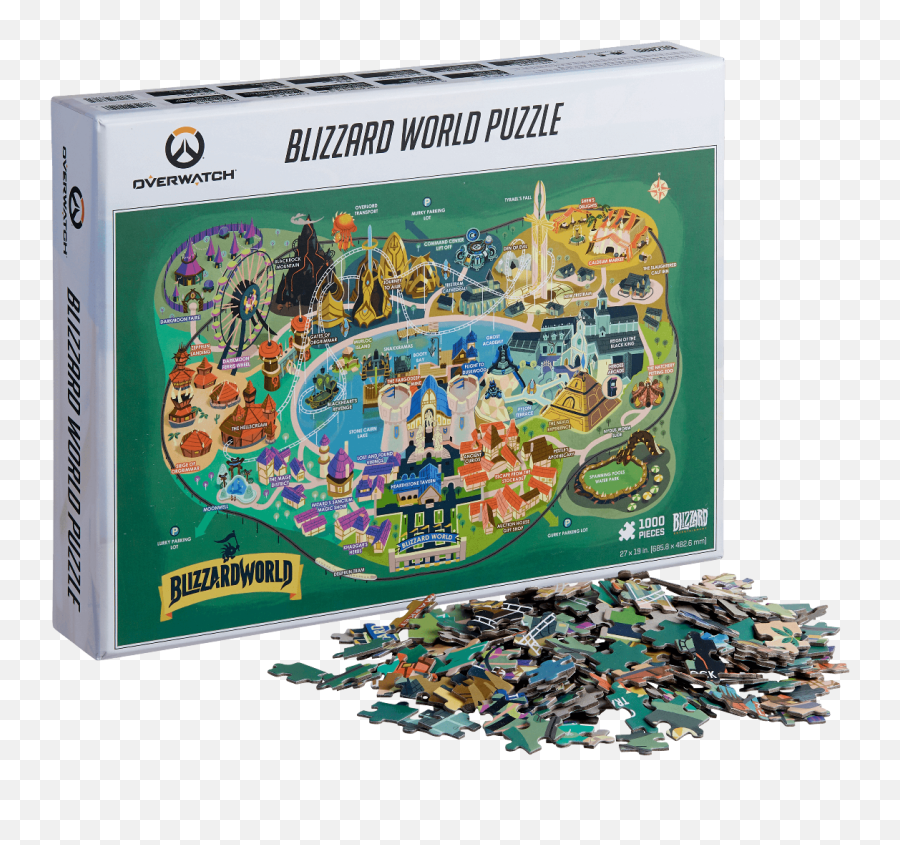 Overwatch Blizzard World 1000 - Piece Puzzle Overwatch Overwatch Blizzard World Map Png,Blizzard Png