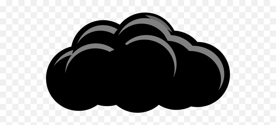 Grey Thunder Cloud Clip Art - Vector Clip Art Transparent Black Cloud Clipart Png,Thunder Cloud Png