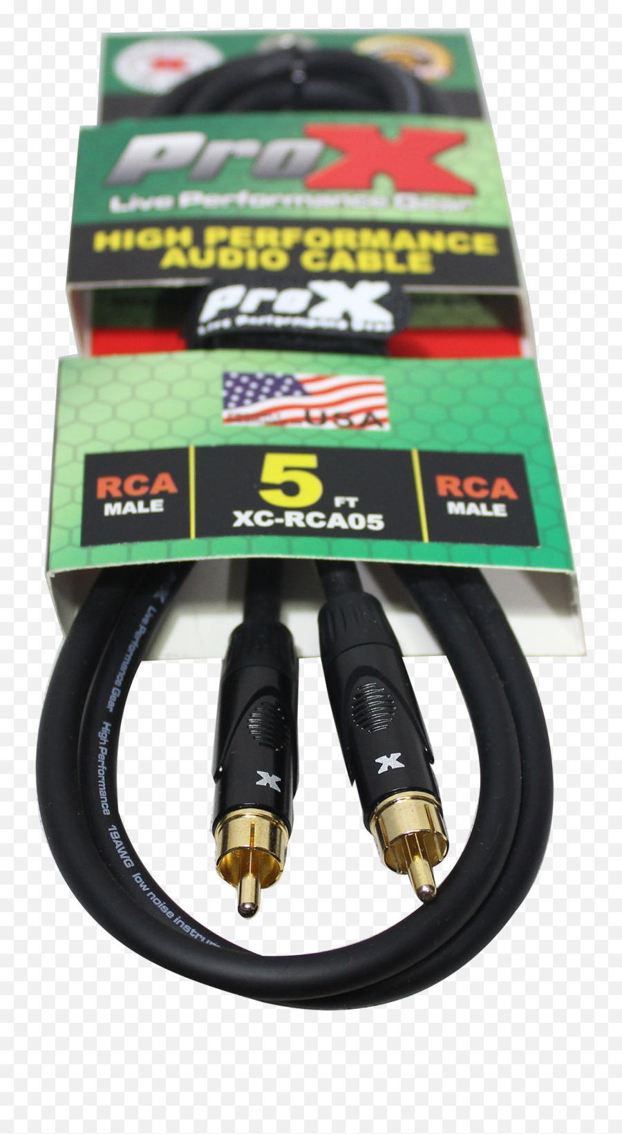 5 Ft High Performance Audio Cable Rca To Prox Live - 1 4 Ts Splitter To Quad Dual 1 4 Ts Y Cable Png,Cables Png