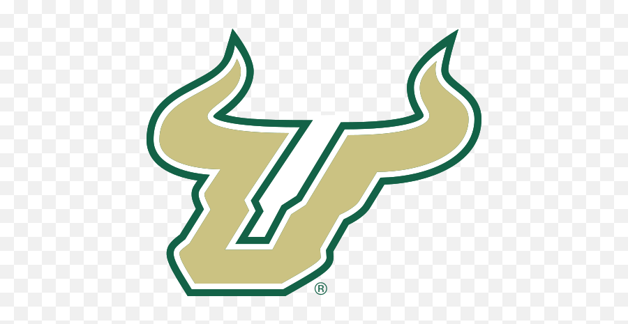 Download Bull Horns Gold Green Outline - South Florida Bulls Logo Png,Bull Horns Png