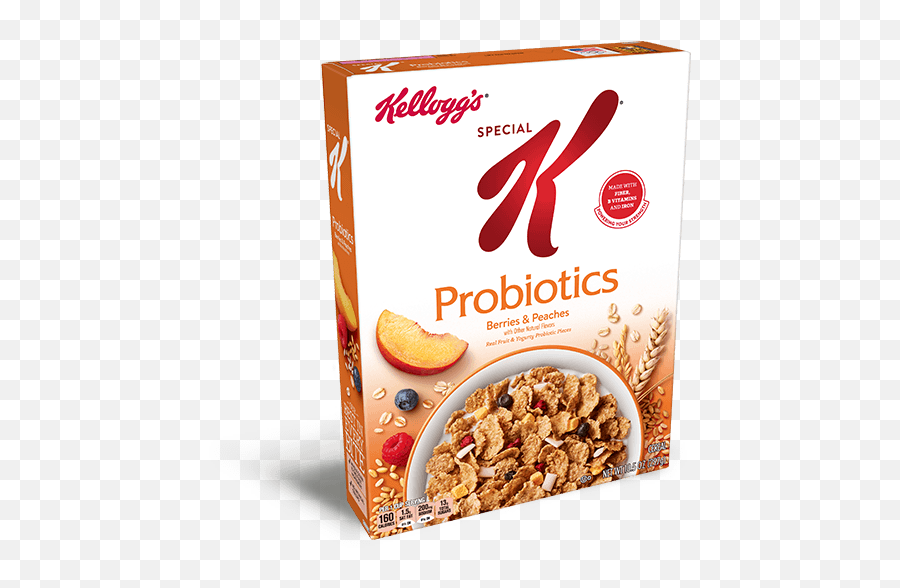 Cereal Probiotics Berries Peaches - Special K Peach Cereal Png,Cereal Png