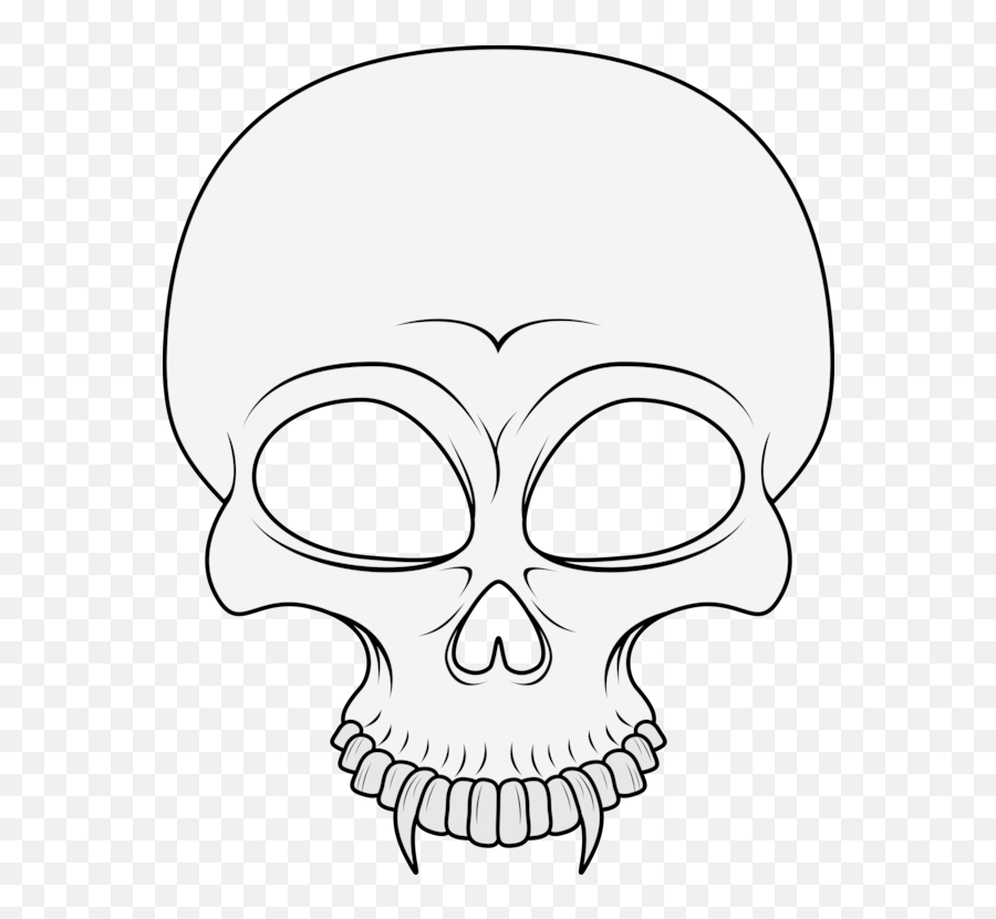 Skull Clipart - Clip Art Transparent Png Original Size Cartoon Skull Nose,Skull Clipart Png