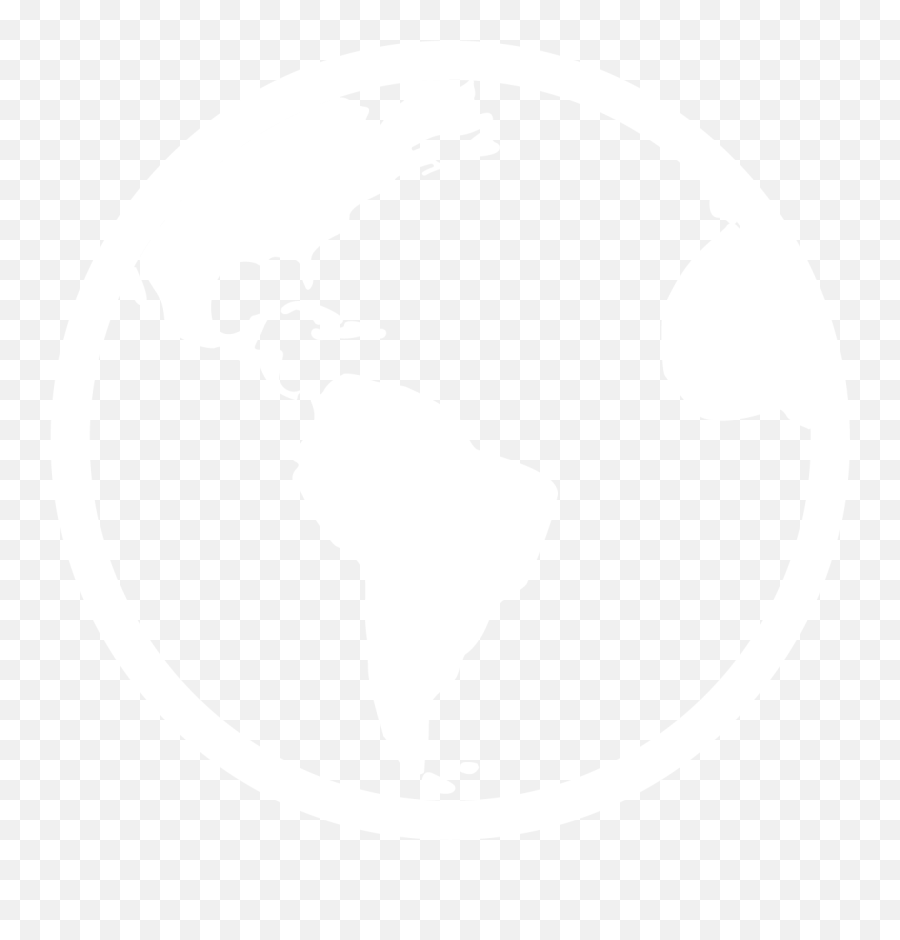 Download Globe America White Icon Png Black And