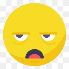 Tired Smiley Sleepy Dull - Bored Icon Png